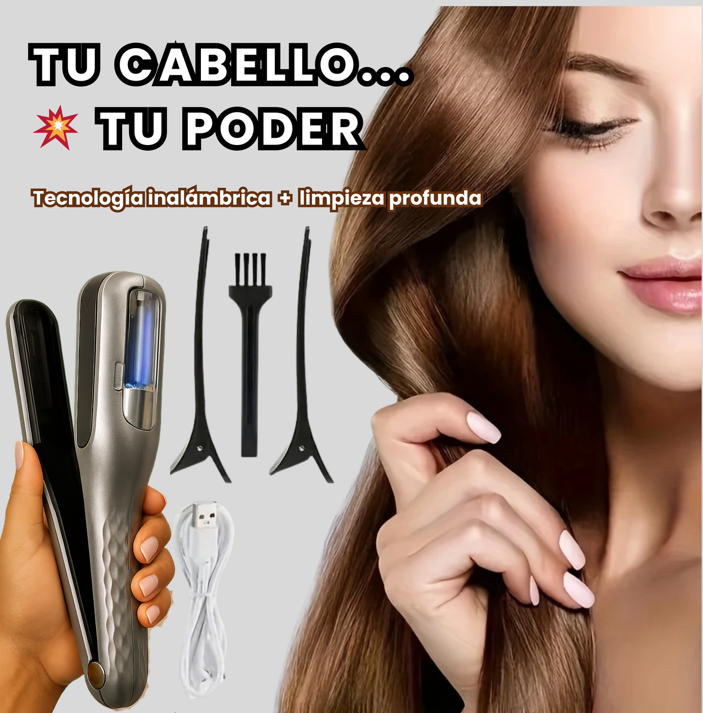 ClickHair Pro® Quita puntas abiertas sin cortar tu largo.